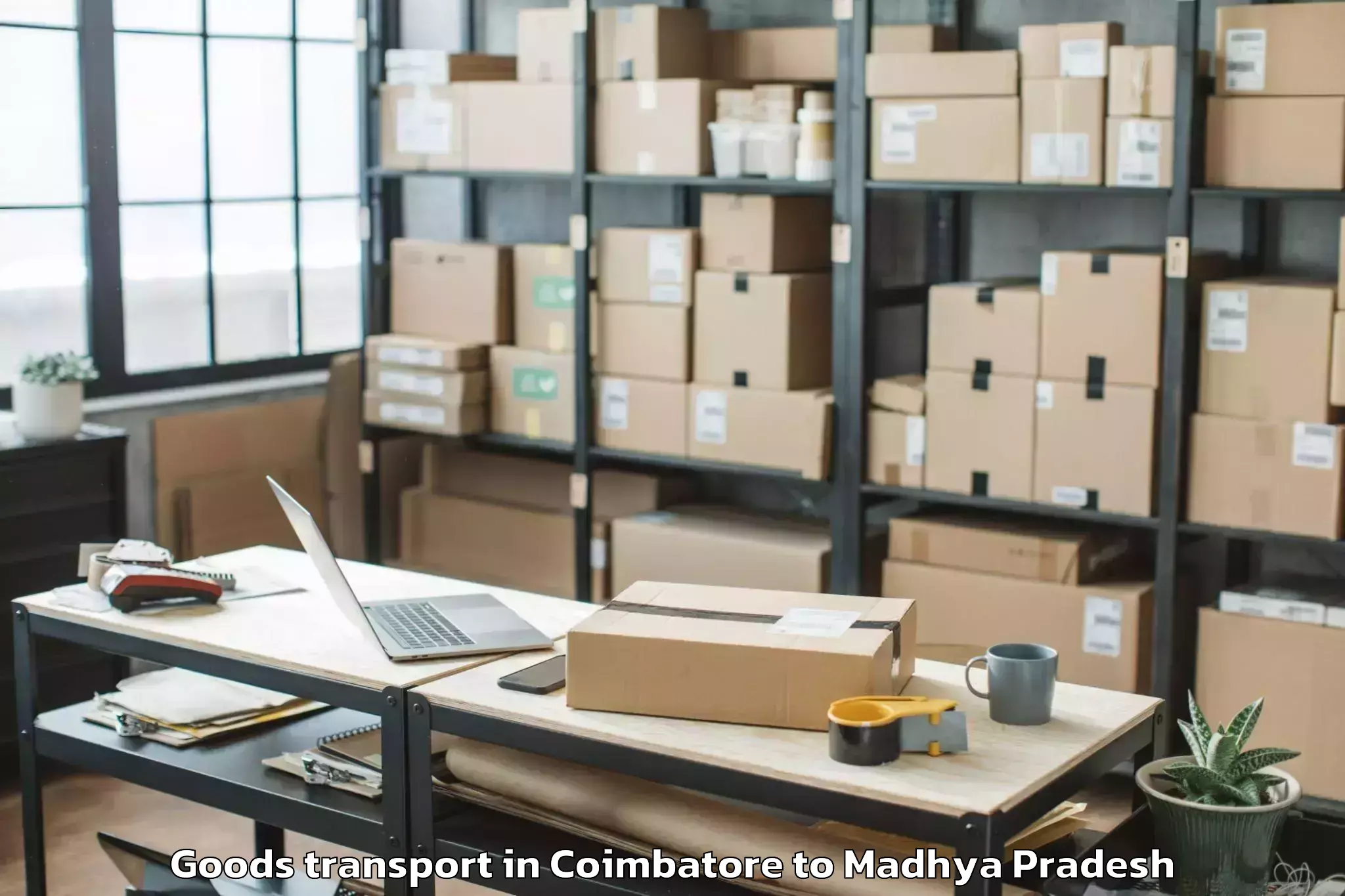 Discover Coimbatore to Mandsaur University Mandsaur Goods Transport